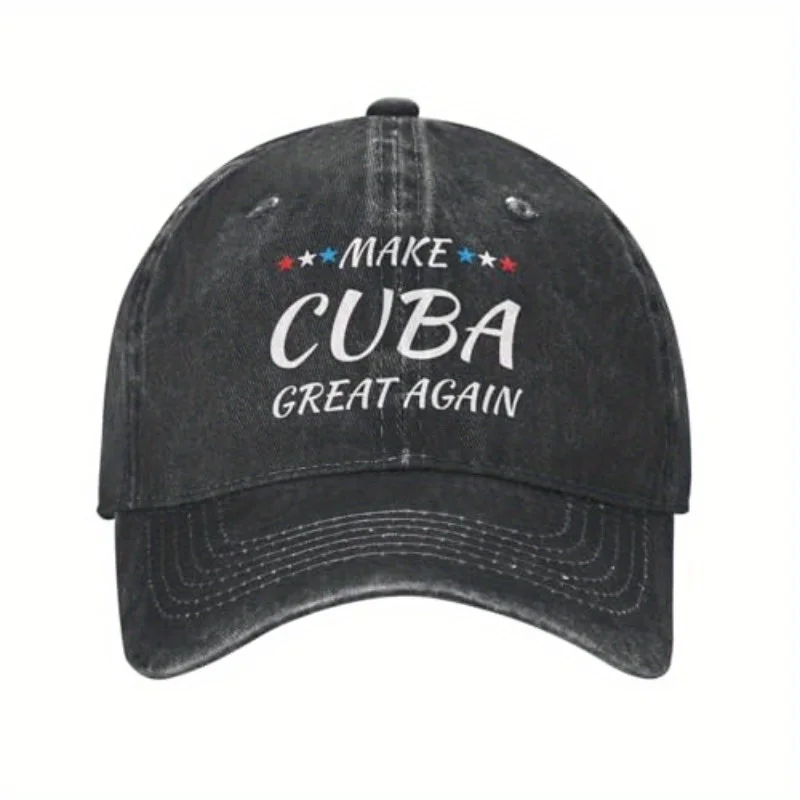 Make Cuba Great Again Patriotic Vintage Washed Baseball Cap - Adjustable Lightweight Hat with Red/White/Blue Stars
Make Cuba Great Again Patriotic Vintage Washed Baseball Cap - Adjustable Lightweight Hat with Red/White/Blue Stars