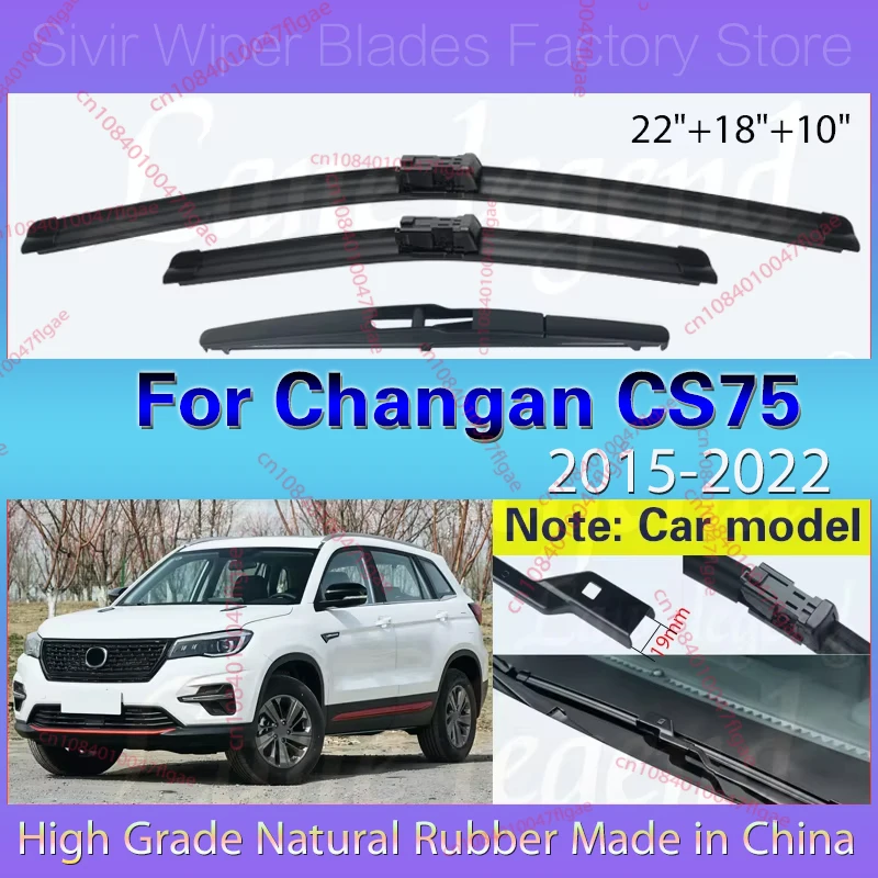 Wiper Front Rear Wiper Blades Set For Changan CS75 2015 - 2022 Windscreen Windshield Window 2020 2021 22"18"10" Car Accessories
Wiper Front Rear Wiper Blades Set For Changan CS75 2015 - 2022 Windscreen Windshield Window 2020 2021 22"18"10" Car Accessories