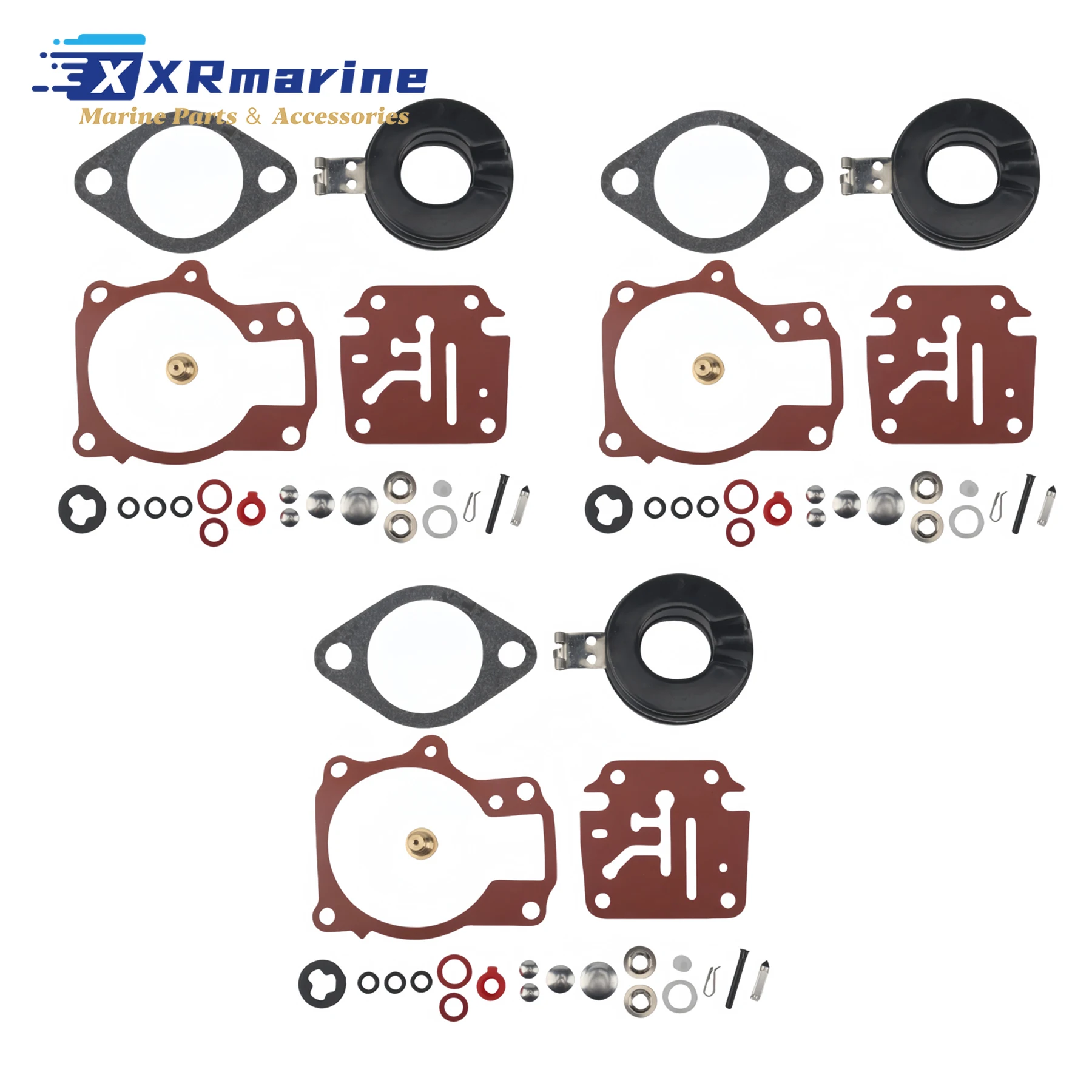 3 Sets 0396701 Carburetor Repair Kit with Float Fits for OMC Johnson Evinrude 9.9 to 75 HP Outboard Motors 392061 398729 0777717
3 Sets 0396701 Carburetor Repair Kit with Float Fits for OMC Johnson Evinrude 9.9 to 75 HP Outboard Motors 392061 398729 0777717