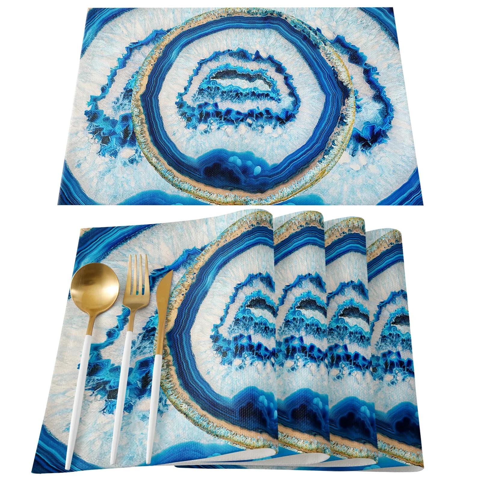 Retro Agate Texture Blue Table Mat Wedding Holiday Party Dining Table Placemat Kitchen Accessories Table Napkin
Retro Agate Texture Blue Table Mat Wedding Holiday Party Dining Table Placemat Kitchen Accessories Table Napkin