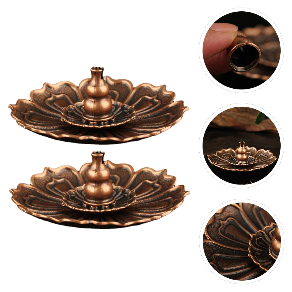 2 Pcs Lotus Incense Holder Home Burner Retro Decor Cone Censer Alloy Burning Base Decoration
2 Pcs Lotus Incense Holder Home Burner Retro Decor Cone Censer Alloy Burning Base Decoration