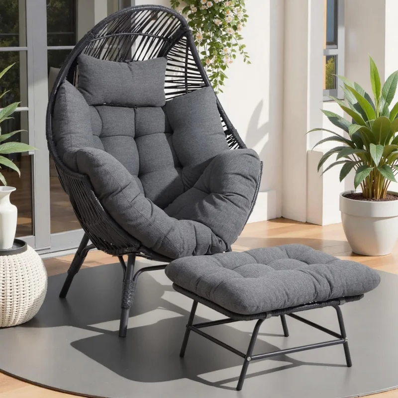 2026 New:Wicker Outdoor Chair with Ottoman, Patio Lounge Chair with Footrest, Thickened Padded Cushion and Headrest,
2026 New:Wicker Outdoor Chair with Ottoman, Patio Lounge Chair with Footrest, Thickened Padded Cushion and Headrest,