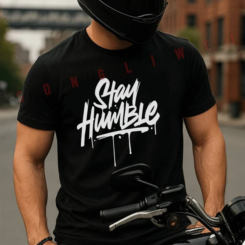 Stay Humble Printing Pattern Motorcycle T Shirt Cotton Summer Short-sleeved Casual Tee Men Women Streetwear T-shirt
Stay Humble Printing Pattern Motorcycle T Shirt Cotton Summer Short-sleeved Casual Tee Men Women Streetwear T-shirt