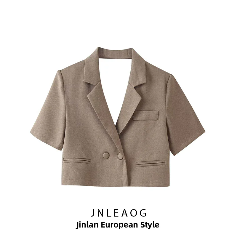 JNLEAOG Summer New Fashionable Versatile Short Sleeve Turn-down Collar Suit Jacket Women's Polyester Blend Short Length
JNLEAOG Summer New Fashionable Versatile Short Sleeve Turn-down Collar Suit Jacket Women's Polyester Blend Short Length