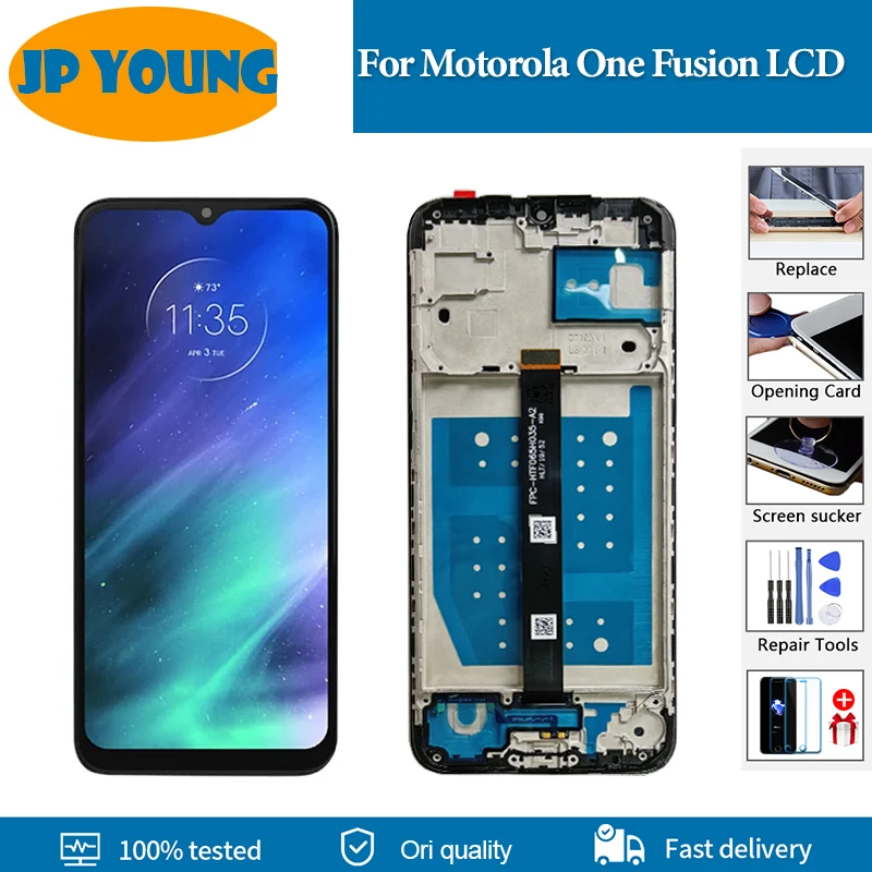 Original LCD Display For Motorola One Fusion LCD xt2073-2 Touch Screen Digitizer Assembly without/with Frame For MOTO One Fusion
Original LCD Display For Motorola One Fusion LCD xt2073-2 Touch Screen Digitizer Assembly without/with Frame For MOTO One Fusion