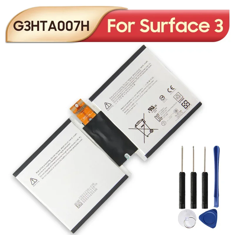 НОВЫЙ сменный аккумулятор G3HTA007H G3HTA003H G3HTA004H для Microsoft Surface 3 1645 Surface3 7270 мАч с инструментами
НОВЫЙ сменный аккумулятор G3HTA007H G3HTA003H G3HTA004H для Microsoft Surface 3 1645 Surface3 7270 мАч с инструментами