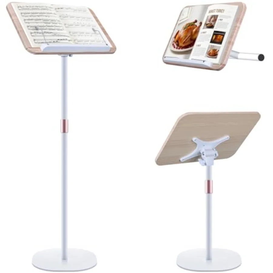 2 in 1 Dual-use Music Stand and Desktop Book Stand, Adjustable Height 16.5"-51", 100% Solid Wood Laptop Floor Stand Book Holder
2 in 1 Dual-use Music Stand and Desktop Book Stand, Adjustable Height 16.5"-51", 100% Solid Wood Laptop Floor Stand Book Holder