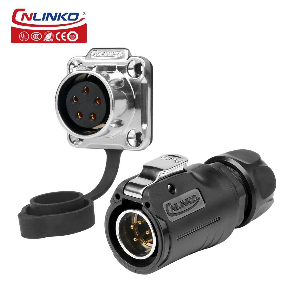CNLINKO M20 5/7/9/12 Pin PBT Electrical Waterproof Connector IP68 Plug and Panel Mount Four-hole Socket Power Cable Connector
CNLINKO M20 5/7/9/12 Pin PBT Electrical Waterproof Connector IP68 Plug and Panel Mount Four-hole Socket Power Cable Connector