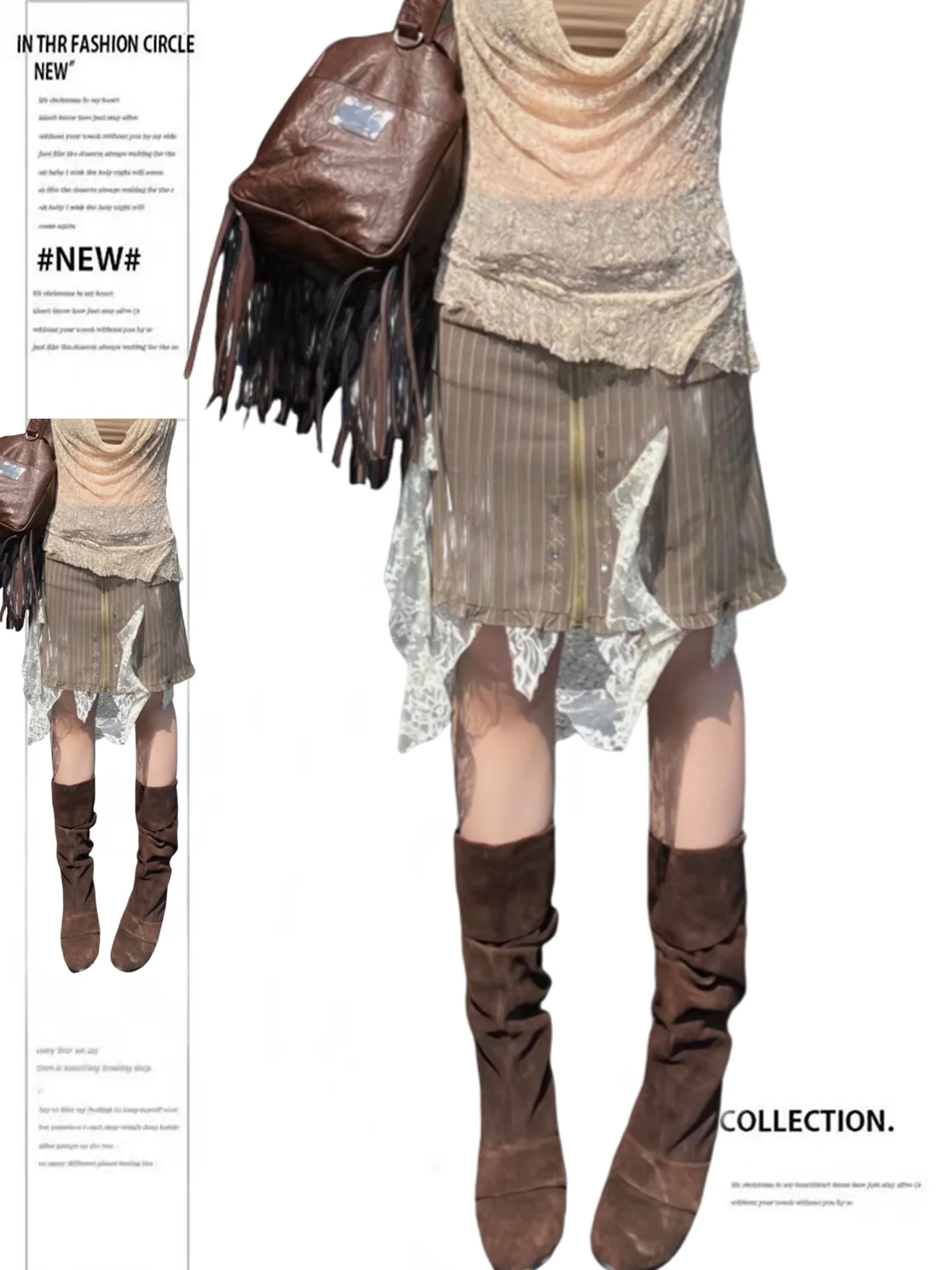 2200, осень-зима, женская эстетичная юбка-миди 2000-х годов, полосатая элегантная юбка Y2k Kpop College E-girl, полуюбка трапециевидной формы, кружево в стиле Харадзюку, ретро
2200, осень-зима, женская эстетичная юбка-миди 2000-х годов, полосатая элегантная юбка Y2k Kpop College E-girl, полуюбка трапециевидной формы, кружево в стиле Харадзюку, ретро