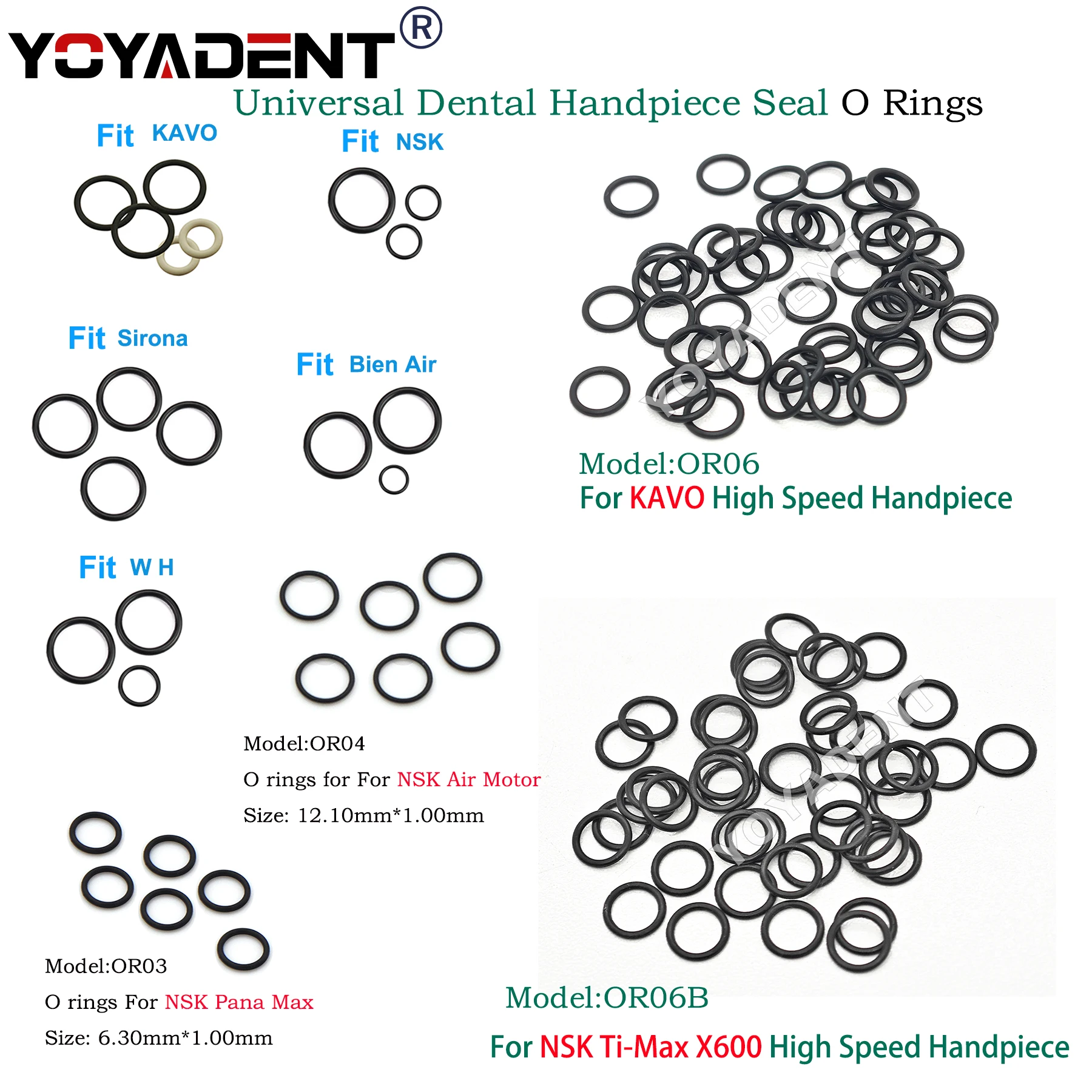 YOYADENT Dental Coupler Seal O Rings For Kavo WH SIRONA Bein-Air NSK Coupling NSK Air Motor Anti-Oil Autoclavable Universal
YOYADENT Dental Coupler Seal O Rings For Kavo WH SIRONA Bein-Air NSK Coupling NSK Air Motor Anti-Oil Autoclavable Universal