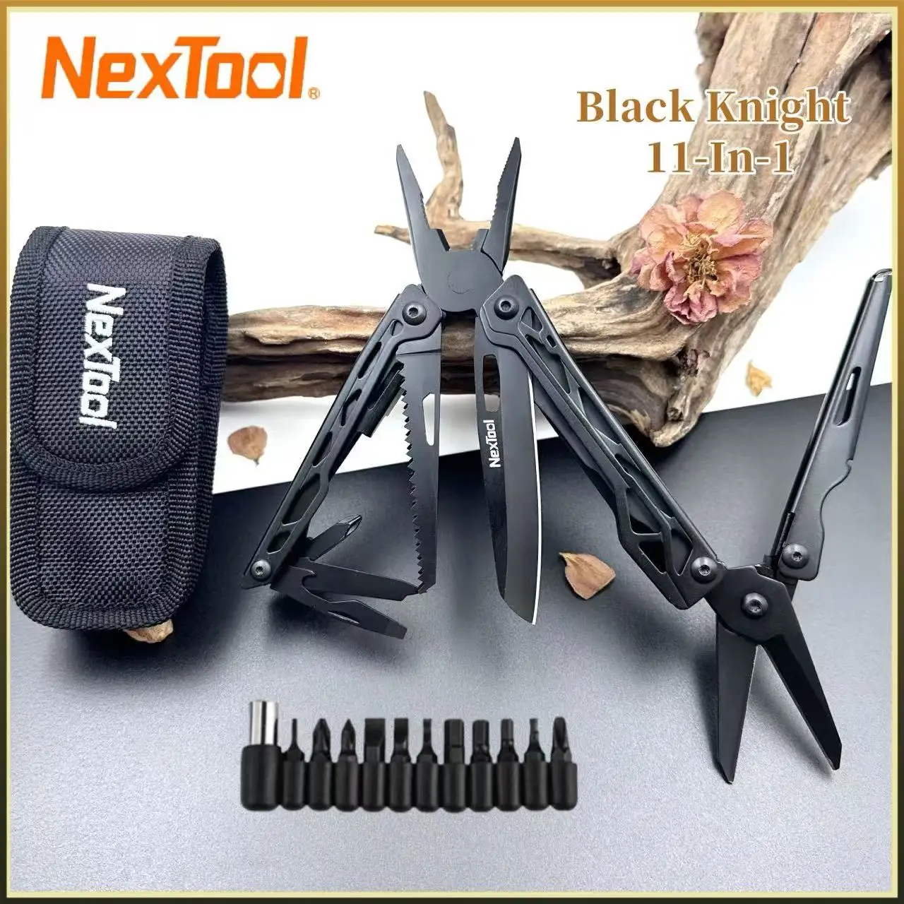 NexTool 11-IN-1 Многофункциональные плоскогубцы Black Knight, инструменты для кемпинга, карманный нож, складные ножницы для выживания на открытом воздухе, многофункциональный инструмент EDC 
NexTool 11-IN-1 Многофункциональные плоскогубцы Black Knight, инструменты для кемпинга, карманный нож, складные ножницы для выживания на открытом воздухе, многофункциональный инструмент EDC