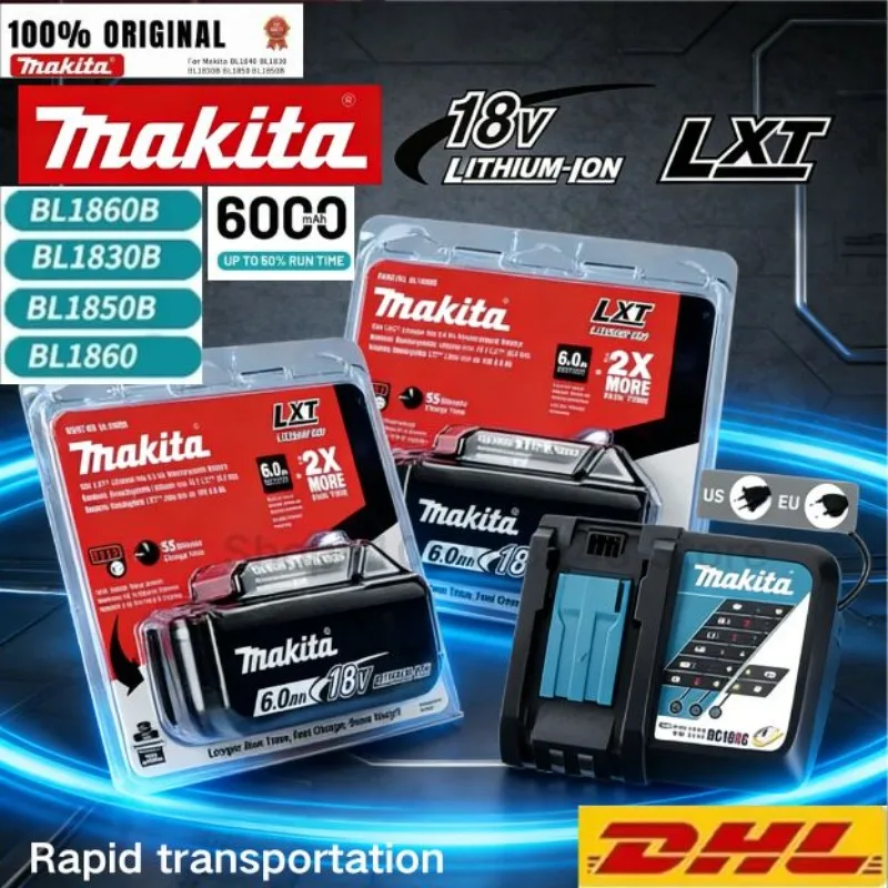 НОВЫЙ Оригинальный литиевый аккумулятор Makita 6 Ач для Makita 18 В (BL1860B, BL1840, BL1830B, BL1850B, BL1850, BL1860, BL1815) – Замена
НОВЫЙ Оригинальный литиевый аккумулятор Makita 6 Ач для Makita 18 В (BL1860B, BL1840, BL1830B, BL1850B, BL1850, BL1860, BL1815) – Замена