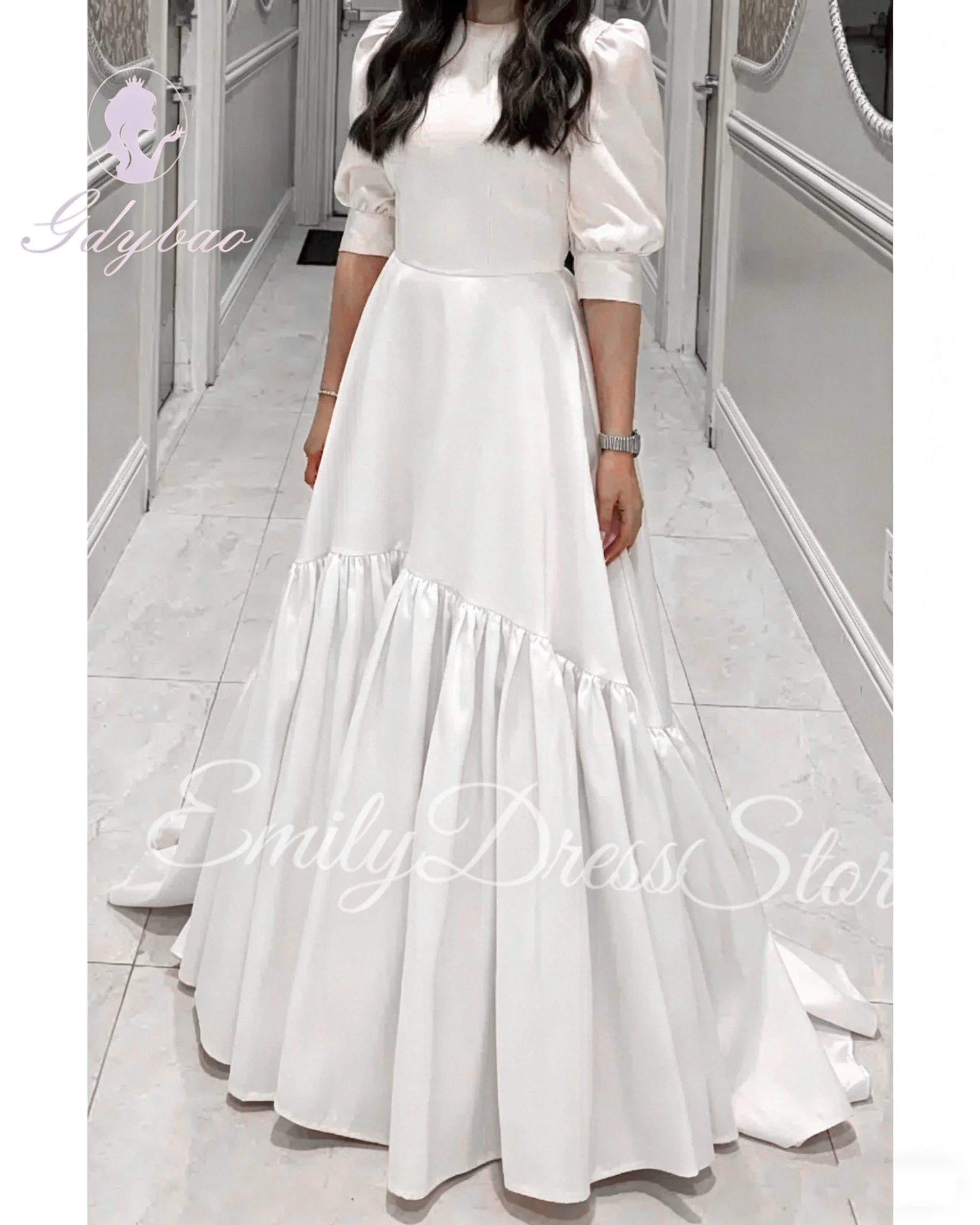Customized White Bridesmaid Evening Dress Women Elegant Satin O-neck Floor Length Bridal Formal Long Ball Gowns Pageant Dress
Customized White Bridesmaid Evening Dress Women Elegant Satin O-neck Floor Length Bridal Formal Long Ball Gowns Pageant Dress