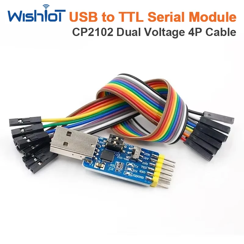 CP2102 Multi Function Serial Port Module 3.3V 5V with 4P Female to Female Cable Model Parts Drive Components
CP2102 Multi Function Serial Port Module 3.3V 5V with 4P Female to Female Cable Model Parts Drive Components