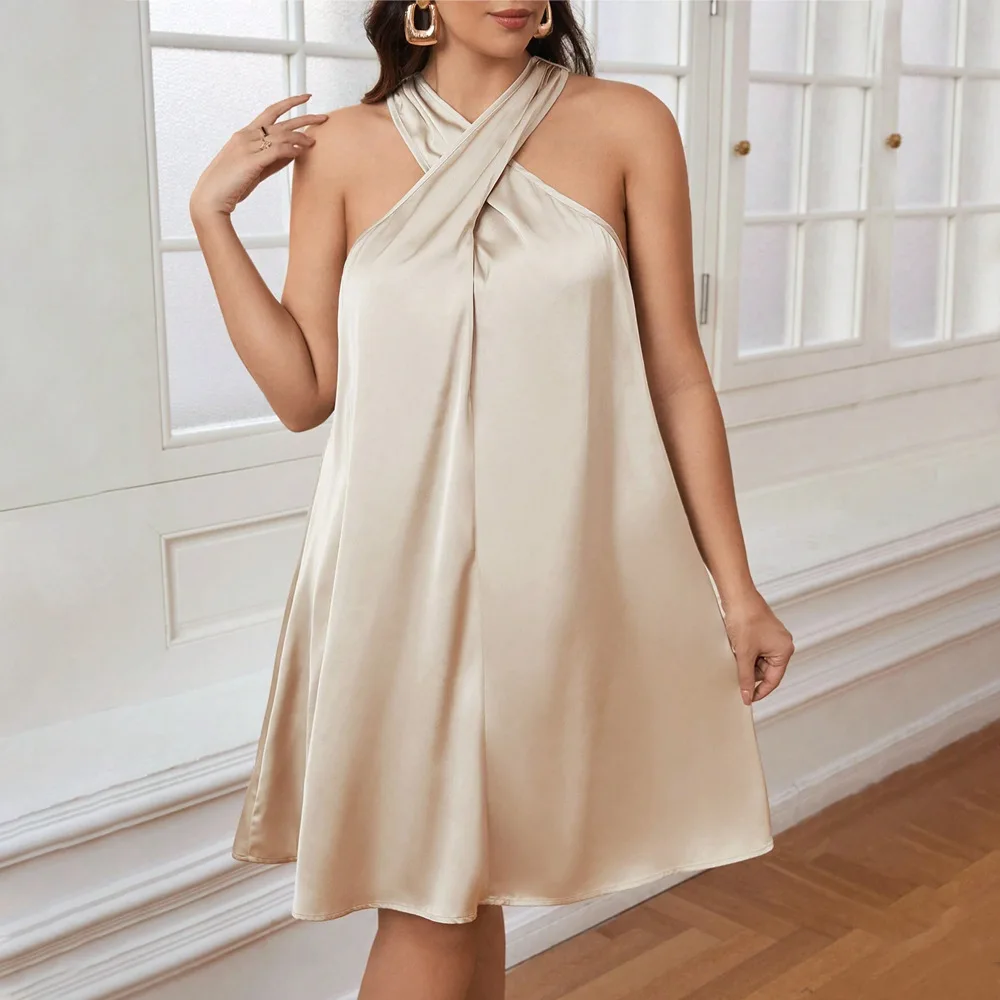 Medium to Long Slim Fit Camisole Skirt Solid Color Pullover Soft and Smooth Thin Acetate Satin Silk Nightgown Casual Y2k
Medium to Long Slim Fit Camisole Skirt Solid Color Pullover Soft and Smooth Thin Acetate Satin Silk Nightgown Casual Y2k