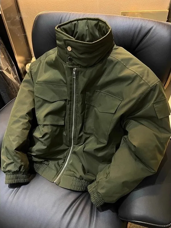 American Sle Bomber ort Thiened Cotton Jaet Men's Winter Warm Pilot Coat Stand Collar Casual Long Sve Pure Color
American Sle Bomber ort Thiened Cotton Jaet Men's Winter Warm Pilot Coat Stand Collar Casual Long Sve Pure Color