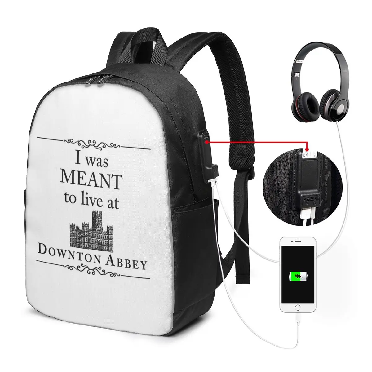I Was Meant To Live At Downton Abbey Backpack Travel Notebook Bag Computer College Student School Bag Laptop Shoulder Bags
I Was Meant To Live At Downton Abbey Backpack Travel Notebook Bag Computer College Student School Bag Laptop Shoulder Bags