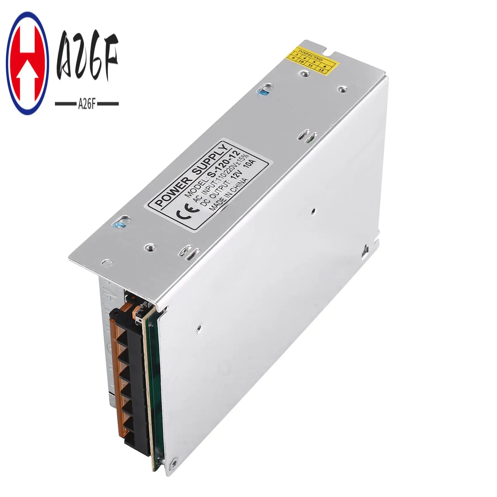 A26F-1 Piece DC 12V 10A 120W AC-DC Power Supply AC 110V / 220V To DC 12V Switching Adapter
A26F-1 Piece DC 12V 10A 120W AC-DC Power Supply AC 110V / 220V To DC 12V Switching Adapter