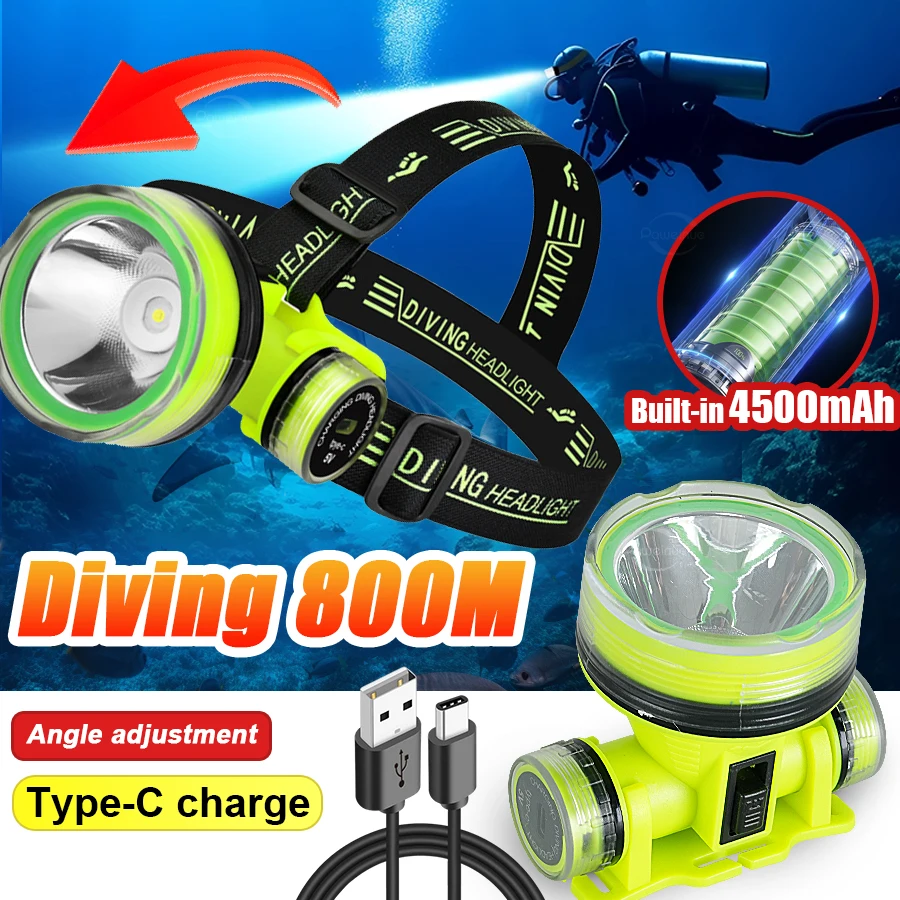 2026 New Upgrade Professional Diving Headlight 800M Diving Flashlight IPX8 Waterproof Rechargeable Underwater Diving Headlamp
2026 New Upgrade Professional Diving Headlight 800M Diving Flashlight IPX8 Waterproof Rechargeable Underwater Diving Headlamp
