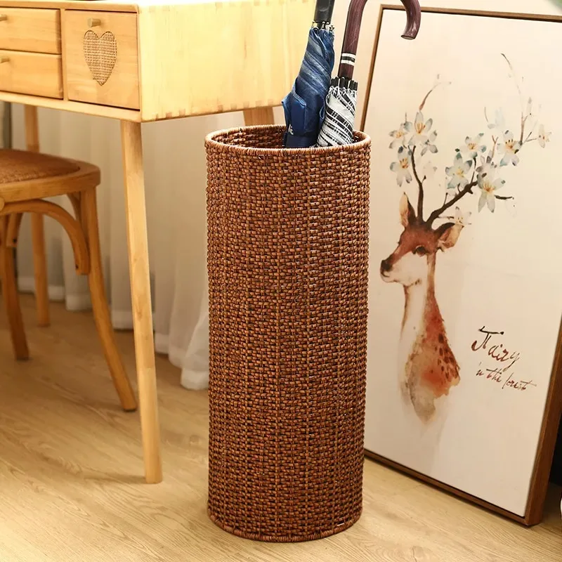 Premium Durable Umbrella Stands Faux Rattan Umbrella Storage Bucket Floor Entryway Umbrella Holder Hotel Rain Gear Basket
Premium Durable Umbrella Stands Faux Rattan Umbrella Storage Bucket Floor Entryway Umbrella Holder Hotel Rain Gear Basket