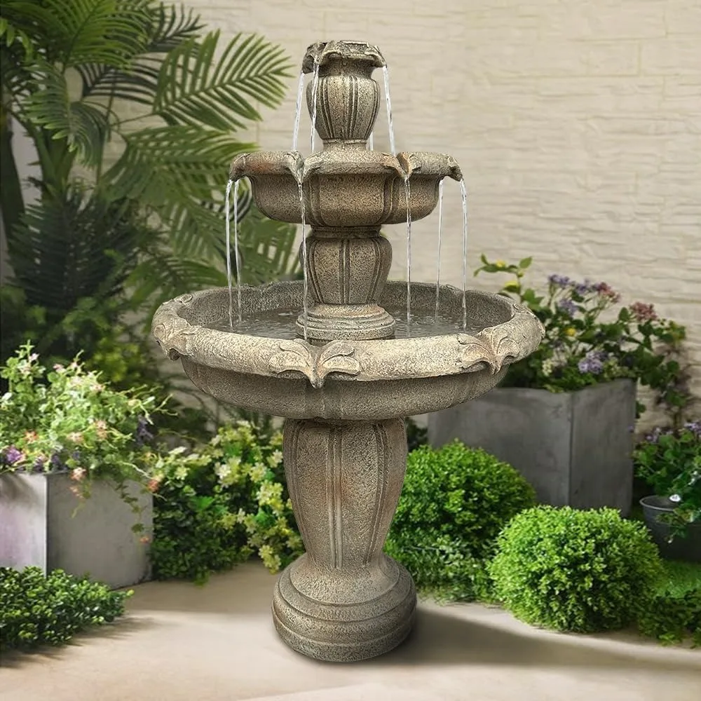 48”tall Modern Outdoor Fountain With Pump For Garden, Patio, Backyard,deck,lawn, Porch, 3-tiered Pagoda Garden Fountain
48”tall Modern Outdoor Fountain With Pump For Garden, Patio, Backyard,deck,lawn, Porch, 3-tiered Pagoda Garden Fountain