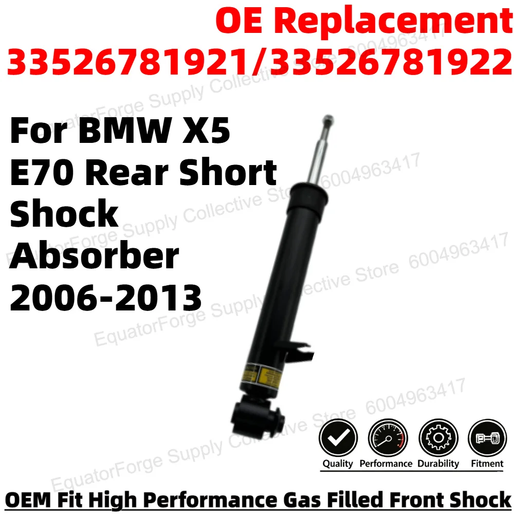 Comfortable Smooth Rear Short Shock Absorber for BMW X5 E70 OEM-Spec Durable OE Replacement 33526781921/33526781922
Comfortable Smooth Rear Short Shock Absorber for BMW X5 E70 OEM-Spec Durable OE Replacement 33526781921/33526781922