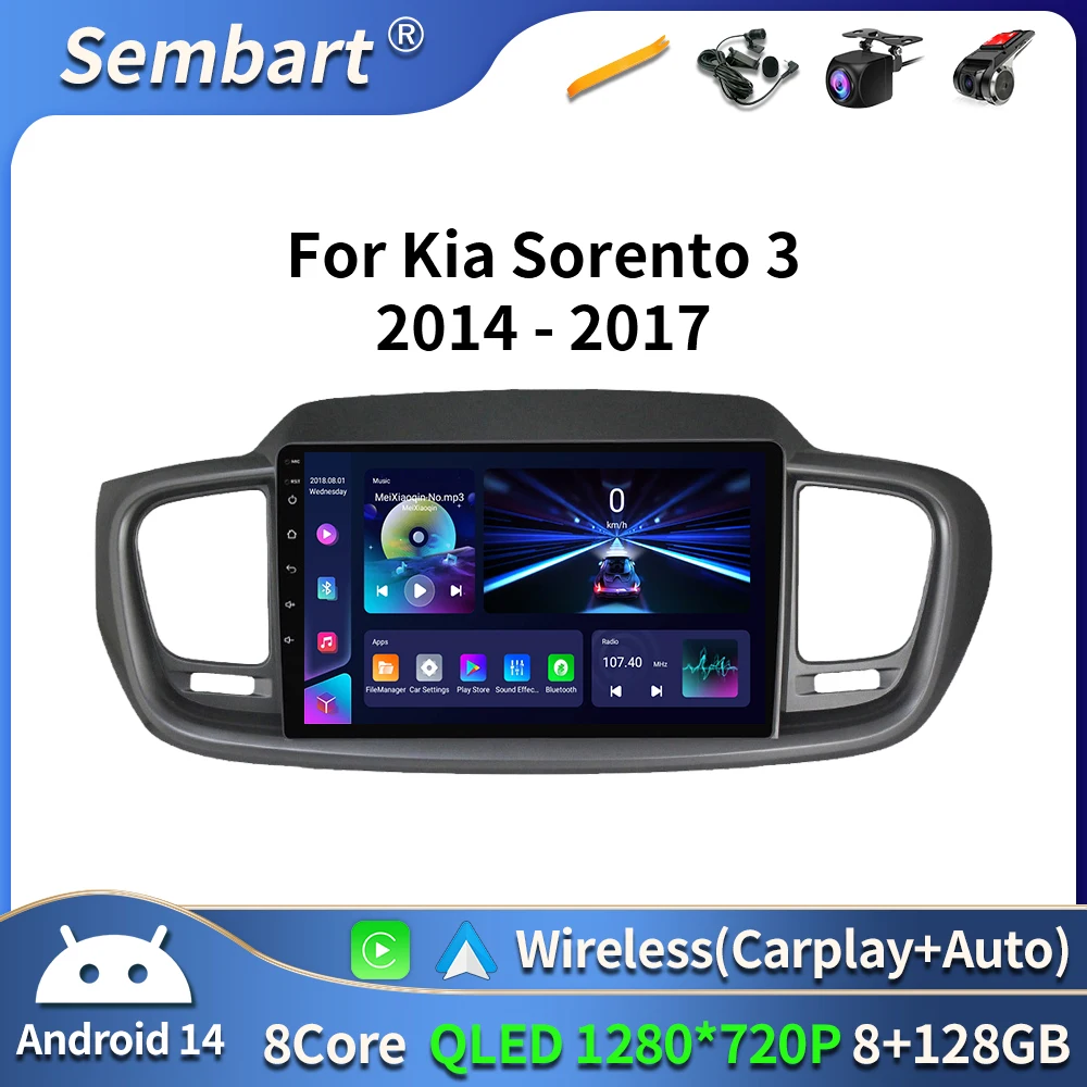 Android Auto For Kia Sorento 2014 - 2017 2018 Car Radio Stereo Multimedia Player Navigation GPS Carplay QLED Screen WIFI N0 2DIN
Android Auto For Kia Sorento 2014 - 2017 2018 Car Radio Stereo Multimedia Player Navigation GPS Carplay QLED Screen WIFI N0 2DIN