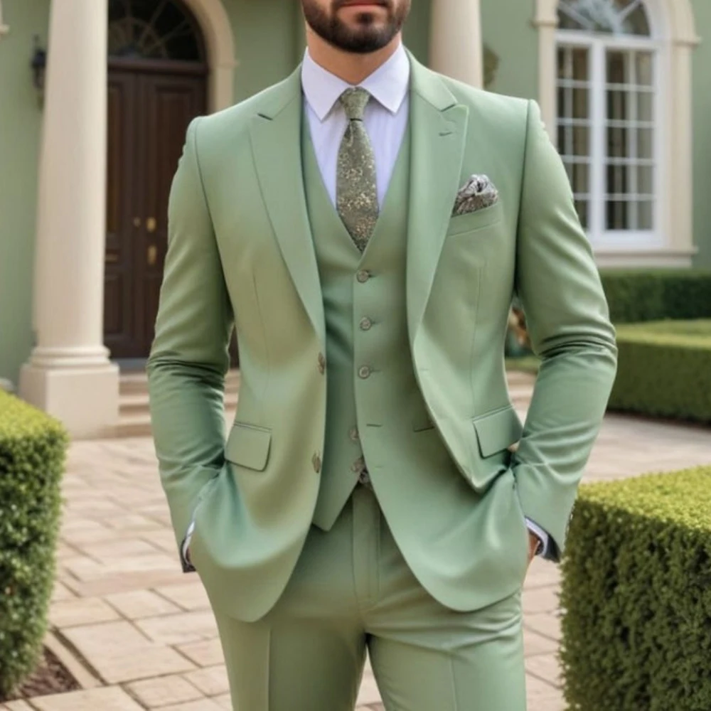2026 Elegant men's wedding suit, groom suit jacket vest pants 3-piece formal classic whole society clothing
2026 Elegant men's wedding suit, groom suit jacket vest pants 3-piece formal classic whole society clothing