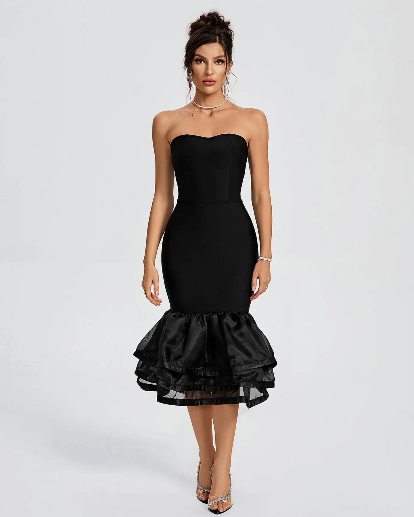 Customized Temperament Mermaid Strapless Ruffles Evening Dresses Modern Jersey Zipper Back Vestido De Festa Vestido De Noche
Customized Temperament Mermaid Strapless Ruffles Evening Dresses Modern Jersey Zipper Back Vestido De Festa Vestido De Noche