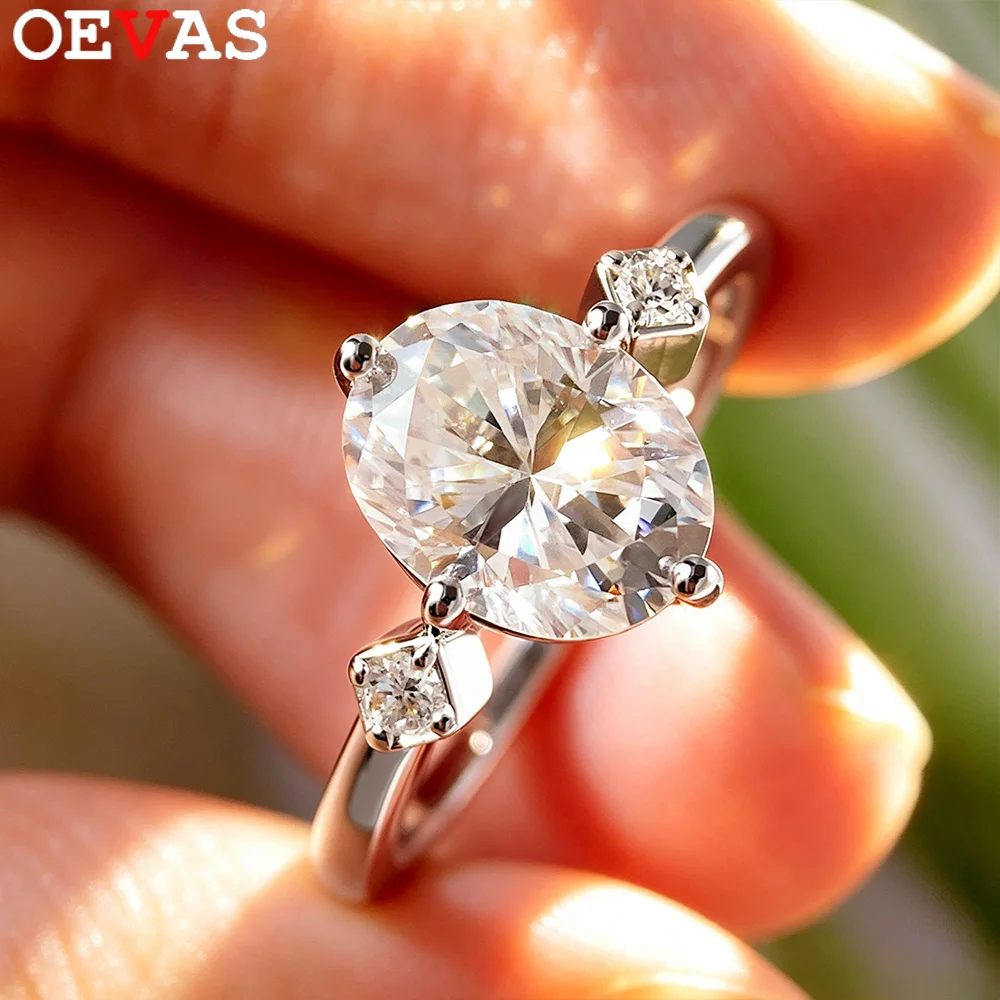 OEVAS Oval 2ct 7x9mm Full Moissanite Ring For Women S925 Silver 3 Stones Lab Diamond Wedding Band Party Fine Jewelry
OEVAS Oval 2ct 7x9mm Full Moissanite Ring For Women S925 Silver 3 Stones Lab Diamond Wedding Band Party Fine Jewelry