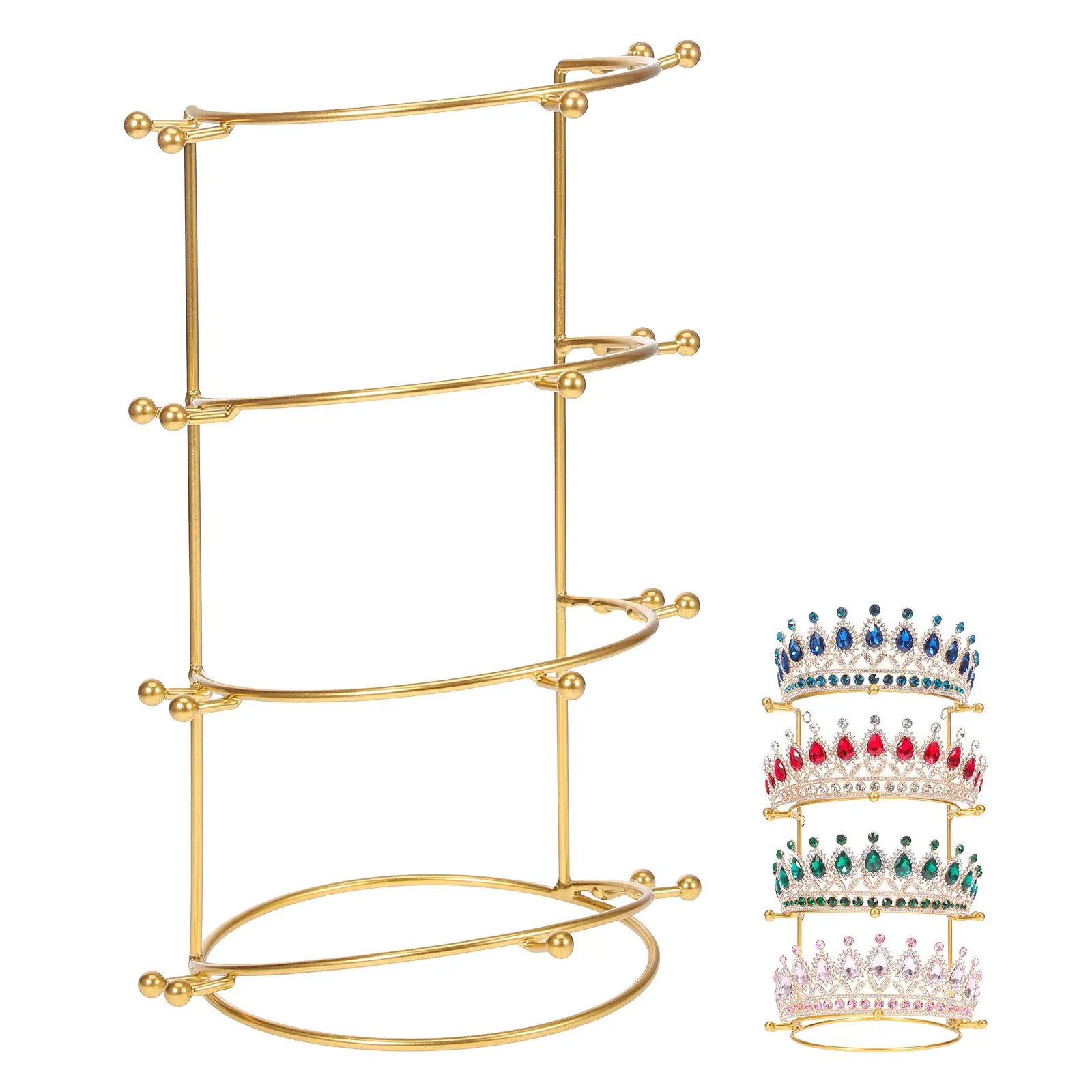 4 tier Crown Display Rack Hairband Holder Bride Storage ganizer for Headbands Jewelry Metal Hair Crown Rack Stand
4 tier Crown Display Rack Hairband Holder Bride Storage ganizer for Headbands Jewelry Metal Hair Crown Rack Stand