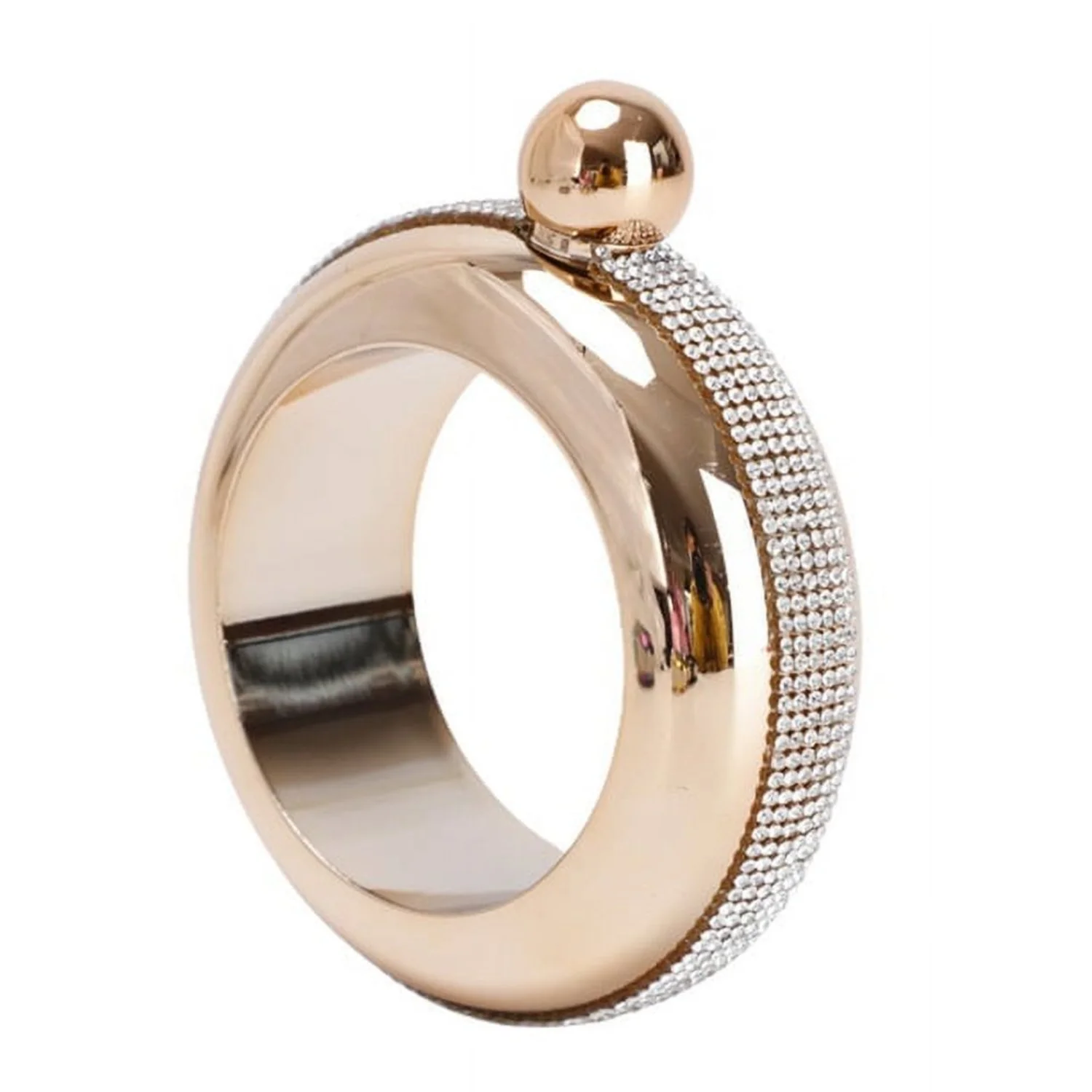 Handmade Crystal Bracelet Flask for Women, Hidden 304 Stainless Steel with Diamond, Rose Gold, Perfect Christmas Gift for Girls
Handmade Crystal Bracelet Flask for Women, Hidden 304 Stainless Steel with Diamond, Rose Gold, Perfect Christmas Gift for Girls