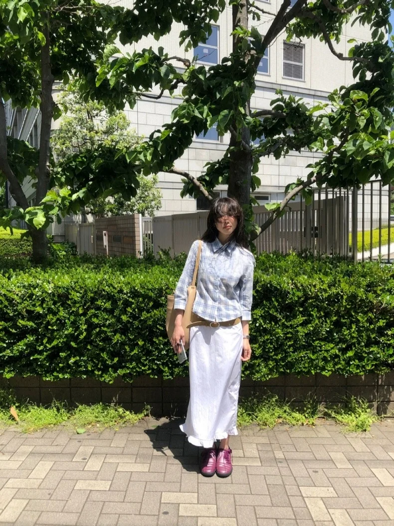 Blue Plaid Long Sleeve Collar Shirt Bodycon Skirt Um Dongda Gate Unique Style Women's Business Casual Cotton Blend Shirt
Blue Plaid Long Sleeve Collar Shirt Bodycon Skirt Um Dongda Gate Unique Style Women's Business Casual Cotton Blend Shirt