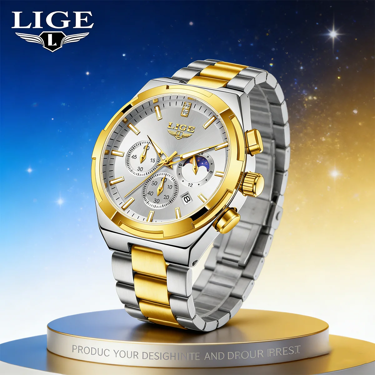 LIGE Luxury Sport Man Wristwatch Original Luminous Week Date Watch For Men Stainless Steel Men's Quartz Watches Reloj Hombre
LIGE Luxury Sport Man Wristwatch Original Luminous Week Date Watch For Men Stainless Steel Men's Quartz Watches Reloj Hombre