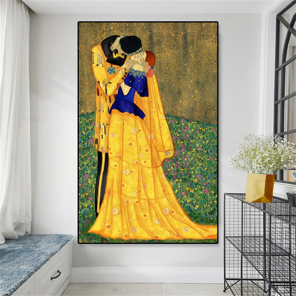 Vintage Abstract Poster Gustav Klimt Kiss Canvas Painting Modern Art Print Bedroom Wall Picture Home Living Room Gallery Decor
Vintage Abstract Poster Gustav Klimt Kiss Canvas Painting Modern Art Print Bedroom Wall Picture Home Living Room Gallery Decor