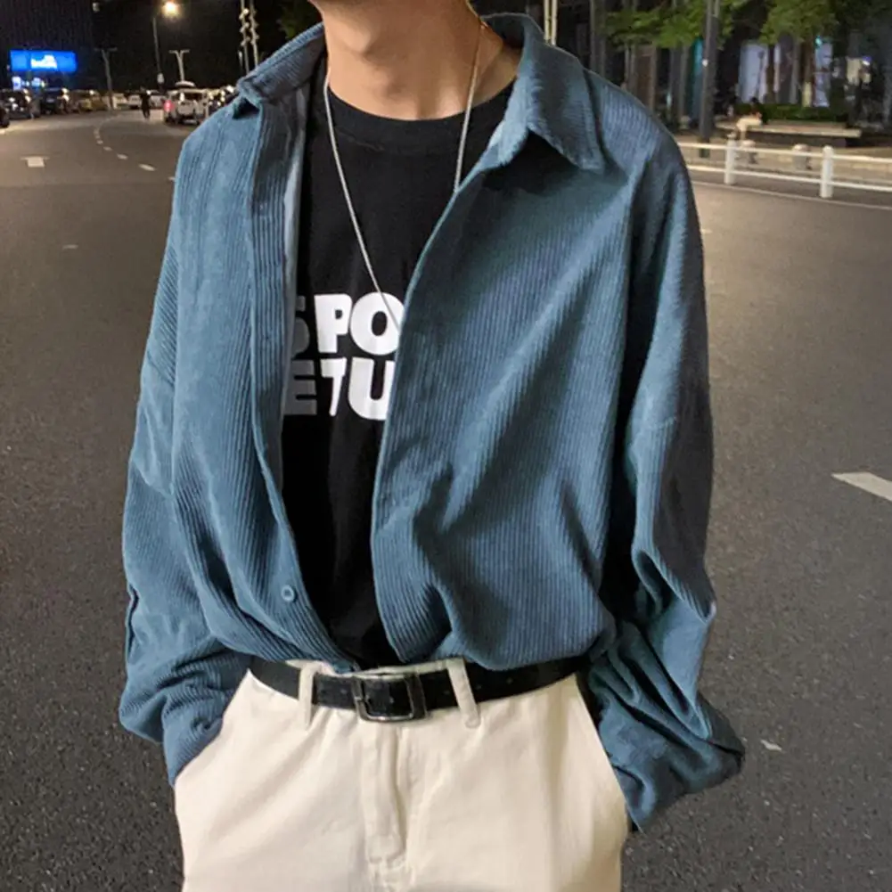 Casual Men Shirt Fashionable Men Shirt Men's Casual Cardigan Shirt with Turn-down Collar Single-breasted Design Long for Fall
Casual Men Shirt Fashionable Men Shirt Men's Casual Cardigan Shirt with Turn-down Collar Single-breasted Design Long for Fall