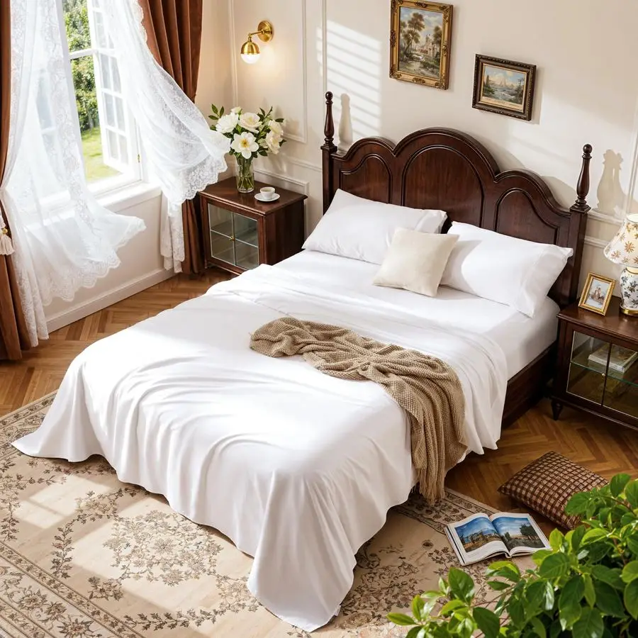 Комплект постельного белья из 100% египетского хлопка, 1000 нитей, размер Queen, 4 предмета, длинноволокнистый, с глубокими карманами 16 дюймов, всесезонный
Комплект постельного белья из 100% египетского хлопка, 1000 нитей, размер Queen, 4 предмета, длинноволокнистый, с глубокими карманами 16 дюймов, всесезонный