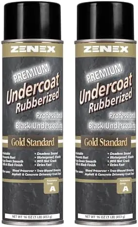 Zenex Rubberized Undercoat Spray 16 oz (2 Pack) – Heavy Duty Rust & Noise Protection for Cars, Trucks, Trailers – Waterproof & D
Zenex Rubberized Undercoat Spray 16 oz (2 Pack) – Heavy Duty Rust & Noise Protection for Cars, Trucks, Trailers – Waterproof & D