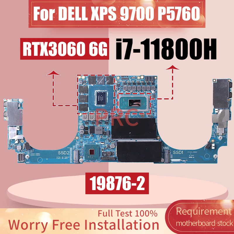 Материнская плата для ноутбука DELL XPS 9700 P5760 19876-2 i7-11800H RTX3060 6G
Материнская плата для ноутбука DELL XPS 9700 P5760 19876-2 i7-11800H RTX3060 6G