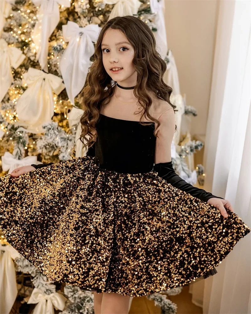 Sparking Yellow Sequined A-Line Mini Flower Girl Dresses For Kids First Communion Wedding Birthday Party Prom Gowns Customized
Sparking Yellow Sequined A-Line Mini Flower Girl Dresses For Kids First Communion Wedding Birthday Party Prom Gowns Customized