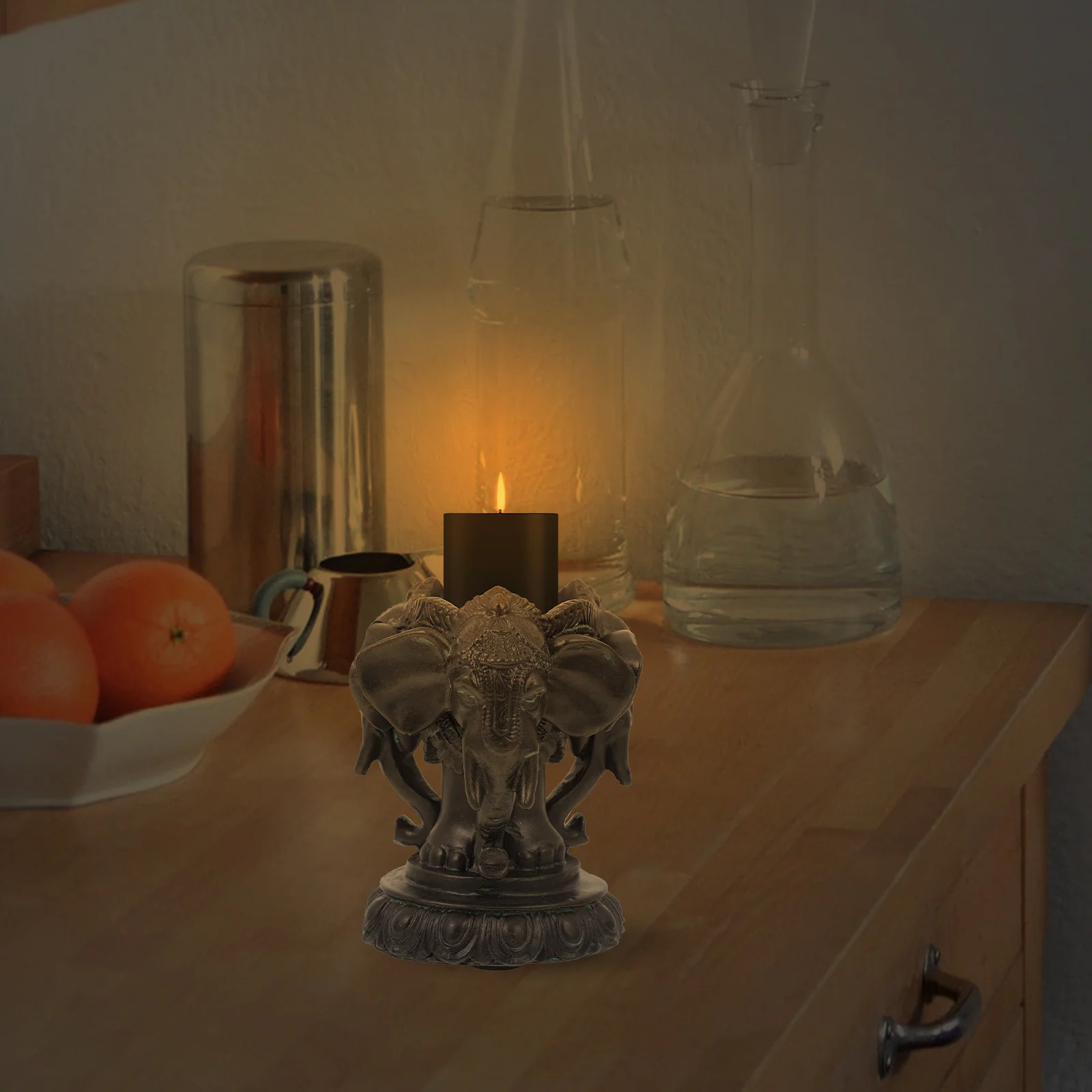 Elephant Head Stand Premium Resin Candleholder Home Ornament Shelf for Living Room Relaxation
Elephant Head Stand Premium Resin Candleholder Home Ornament Shelf for Living Room Relaxation