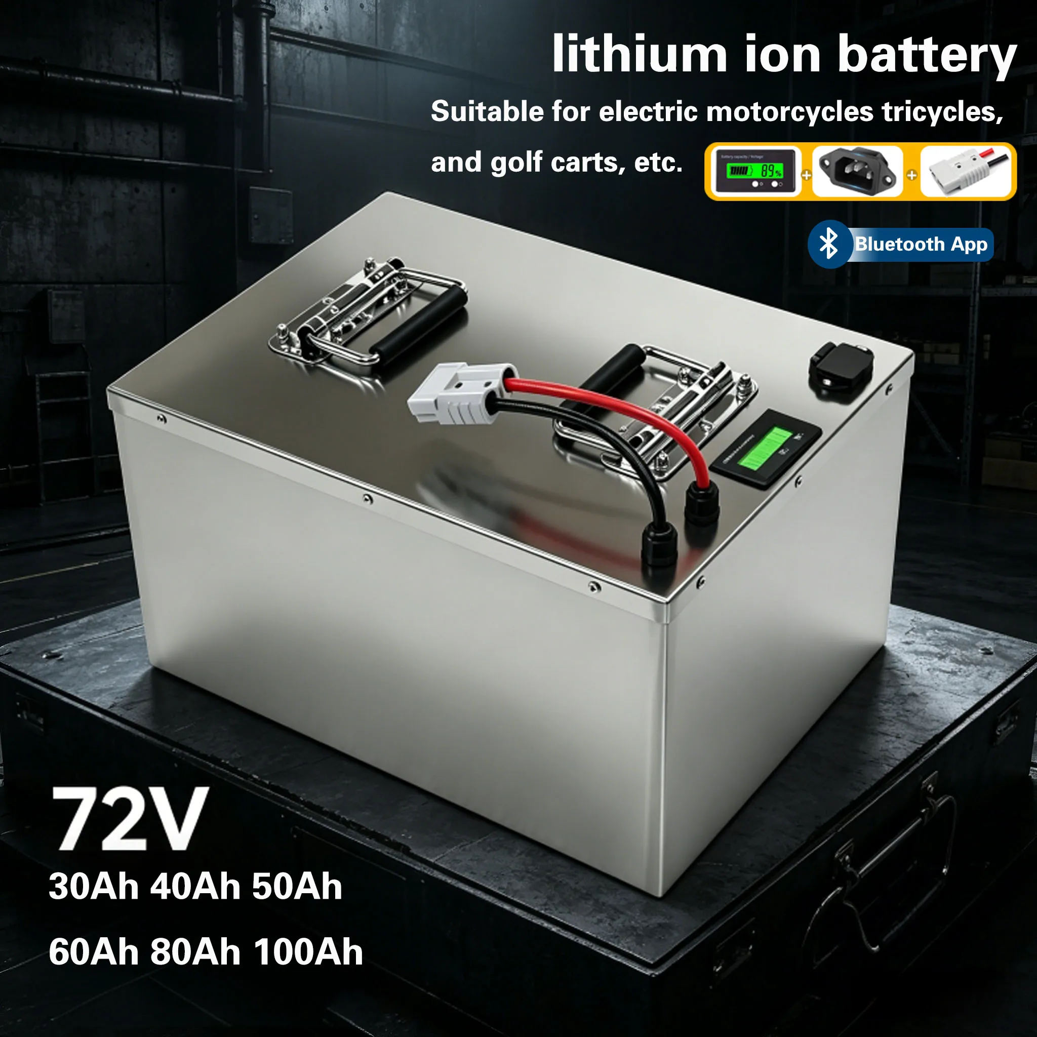 72v 40Ah 50Ah 60Ah 70Ah 80Ah 100Ah lithium ion battery pack 40A 50A 60A 70A 80A 100A with bluetooth BMS 3000W 5000W 8000 Wadapt
72v 40Ah 50Ah 60Ah 70Ah 80Ah 100Ah lithium ion battery pack 40A 50A 60A 70A 80A 100A with bluetooth BMS 3000W 5000W 8000 Wadapt