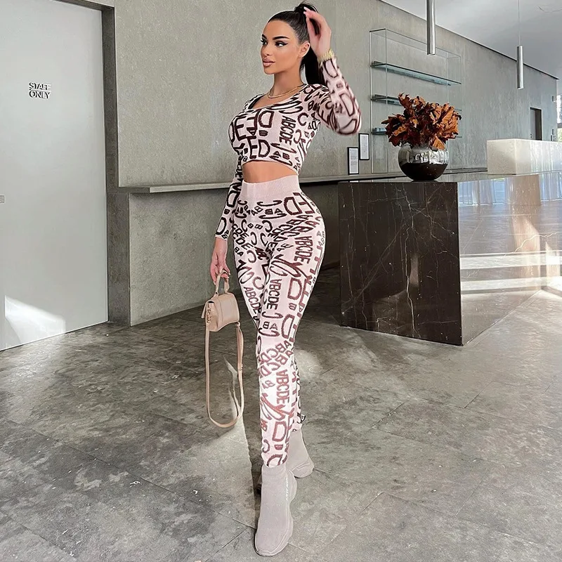 Tracksuits Women Sweatsuits Letter Printed Skinny Long Sleeve Sweatshirt+pant Running Jogger Fitness Gym Yoga Set Sport Suit
Tracksuits Women Sweatsuits Letter Printed Skinny Long Sleeve Sweatshirt+pant Running Jogger Fitness Gym Yoga Set Sport Suit