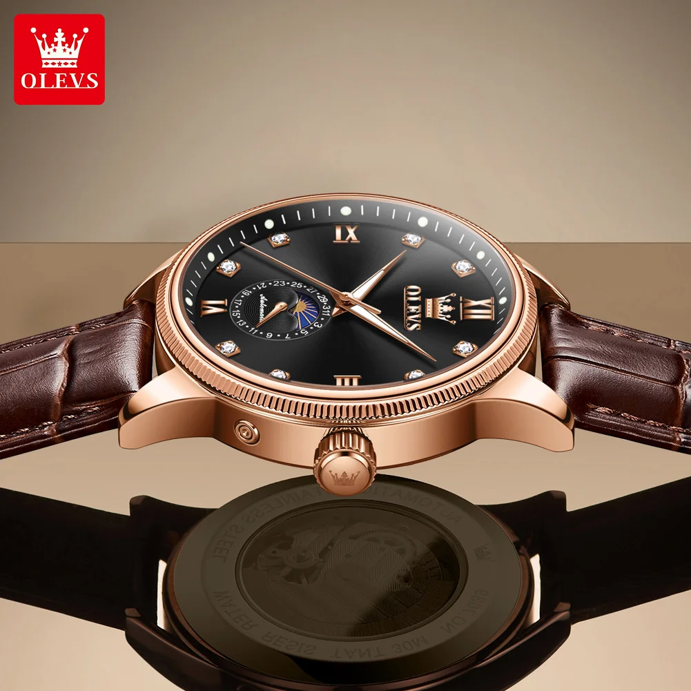 OLEVS Original High Quality Men's Mechanical Watches Leather Strap Automatic Wristwatch Waterproof Luminous Business Man Watch
OLEVS Original High Quality Men's Mechanical Watches Leather Strap Automatic Wristwatch Waterproof Luminous Business Man Watch