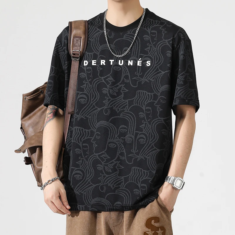 Summer Ice Silk Breathable Cool Short sleeved T-shirt for Men's Fashion Design, Printed Personalized Trendy Loose Casual Top
Summer Ice Silk Breathable Cool Short sleeved T-shirt for Men's Fashion Design, Printed Personalized Trendy Loose Casual Top