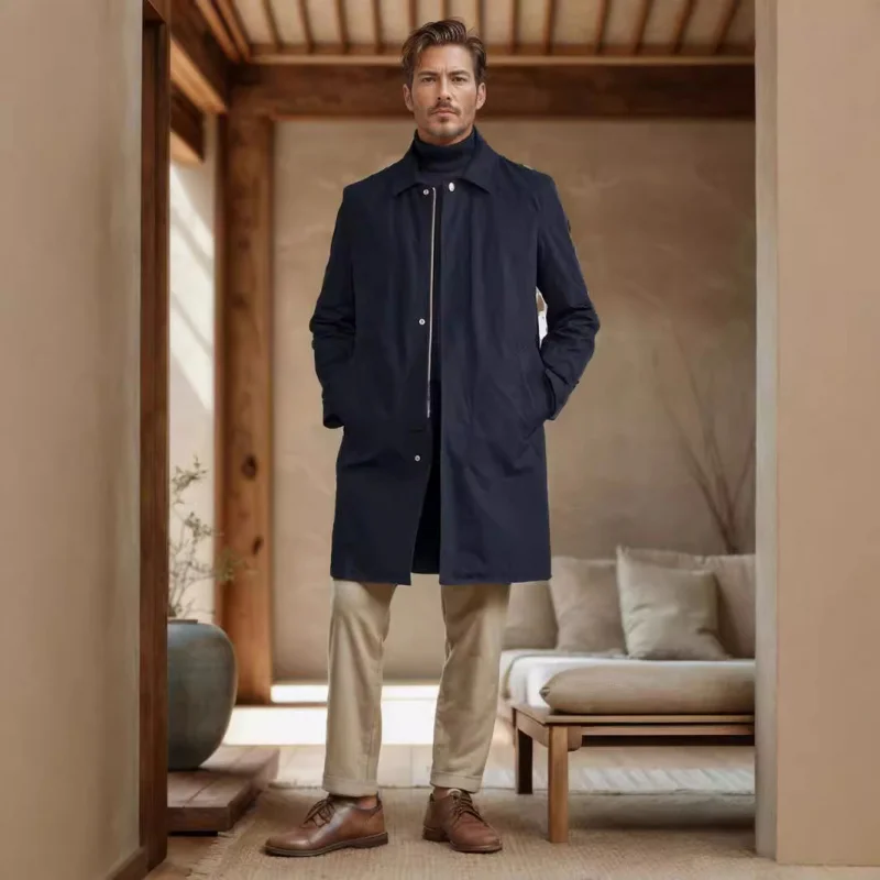 men's long windbreakerParis Fashion Men's Mid-Length Coat Classic Design Autumn Trench Coat
men's long windbreakerParis Fashion Men's Mid-Length Coat Classic Design Autumn Trench Coat