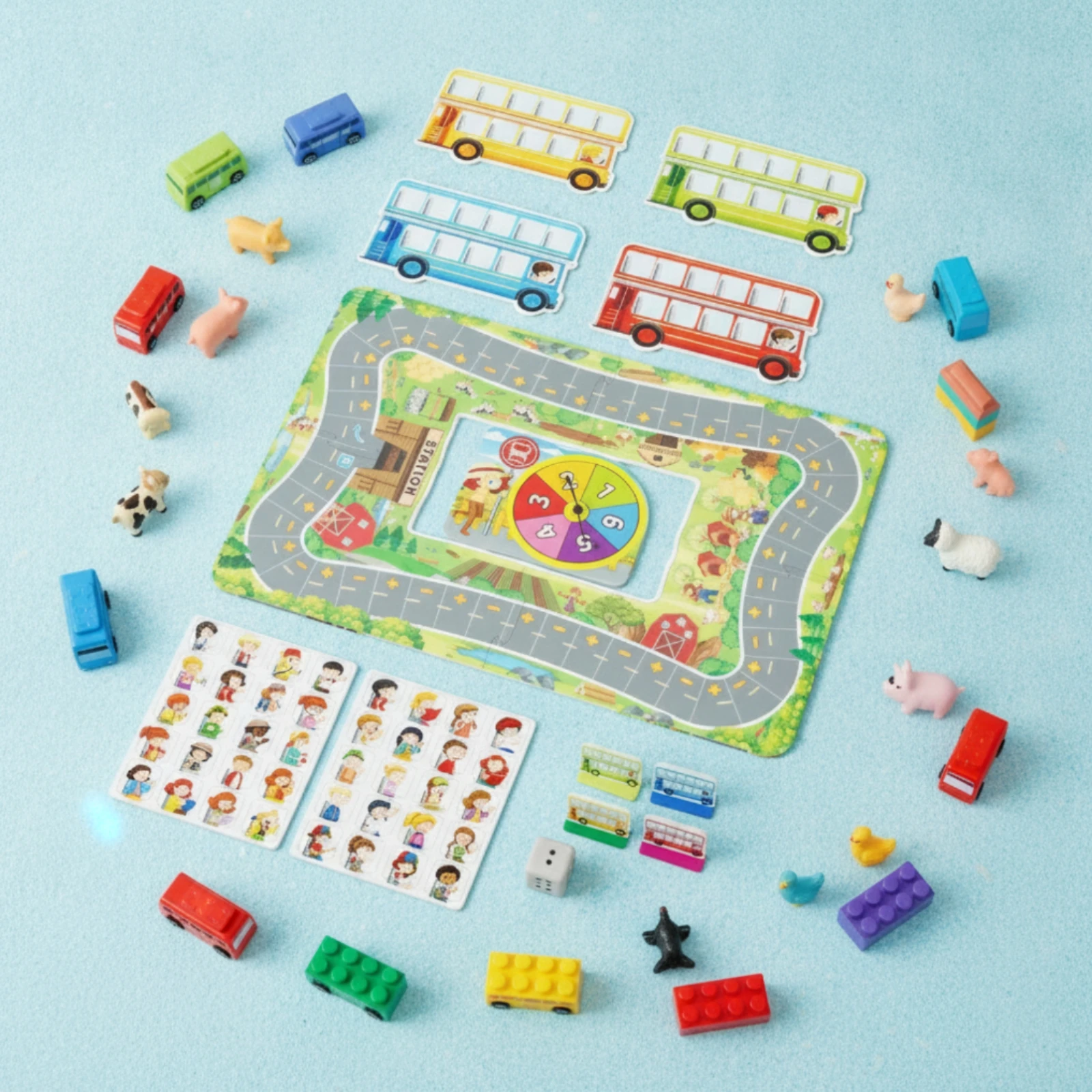 56 Pieces Bus Board Game Family Board Game with Play Mat Educational Interactive for Preschoolers, Home, Playroom
56 Pieces Bus Board Game Family Board Game with Play Mat Educational Interactive for Preschoolers, Home, Playroom