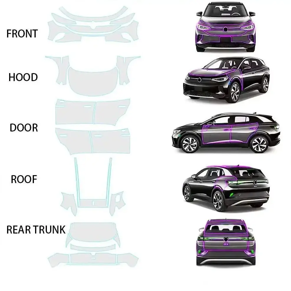 For Volkswagen ID.4 2021-2024 TPU Bumper Pre-cut PPF Matte Clear Paint Protective Film Custom Anti Scratch Self Healing Shield
For Volkswagen ID.4 2021-2024 TPU Bumper Pre-cut PPF Matte Clear Paint Protective Film Custom Anti Scratch Self Healing Shield