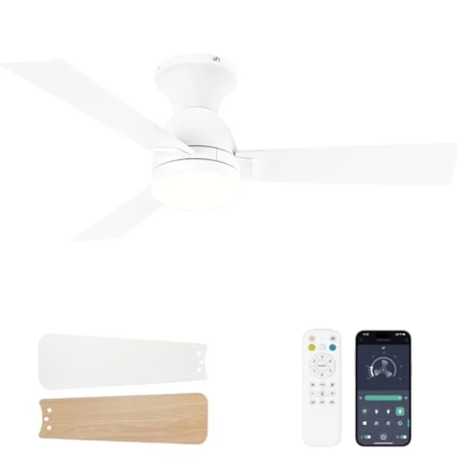 Ceiling Fans with Lights and Remote, 42 Inch Ceiling Fan with Light, Low Profile, Reversible, Dimmable LED, Flush Mount, Quiet,
Ceiling Fans with Lights and Remote, 42 Inch Ceiling Fan with Light, Low Profile, Reversible, Dimmable LED, Flush Mount, Quiet,