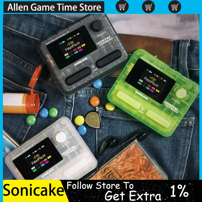 SONICAKE Pocket Master Guitar Bass Amplifier Bluetooth 100+ Multi-Effects Pedal QME-10 AMP Support OTG Looper 1.77" LCD Screen
SONICAKE Pocket Master Guitar Bass Amplifier Bluetooth 100+ Multi-Effects Pedal QME-10 AMP Support OTG Looper 1.77" LCD Screen